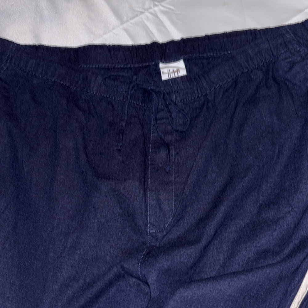 Gap Mid Rise Linen-Blend Wide-Leg Pants Navy XXL NWT - Picture 11 of 11